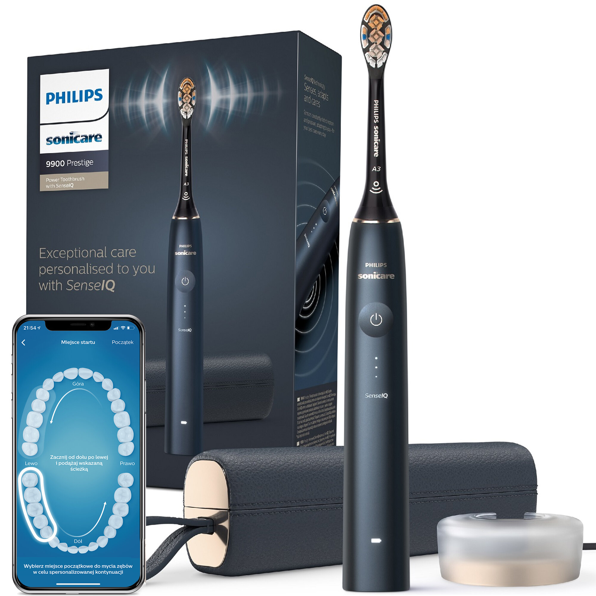 Szczoteczka soniczna PHILIPS Sonicare Prestige 9900 HX9992/12 cena