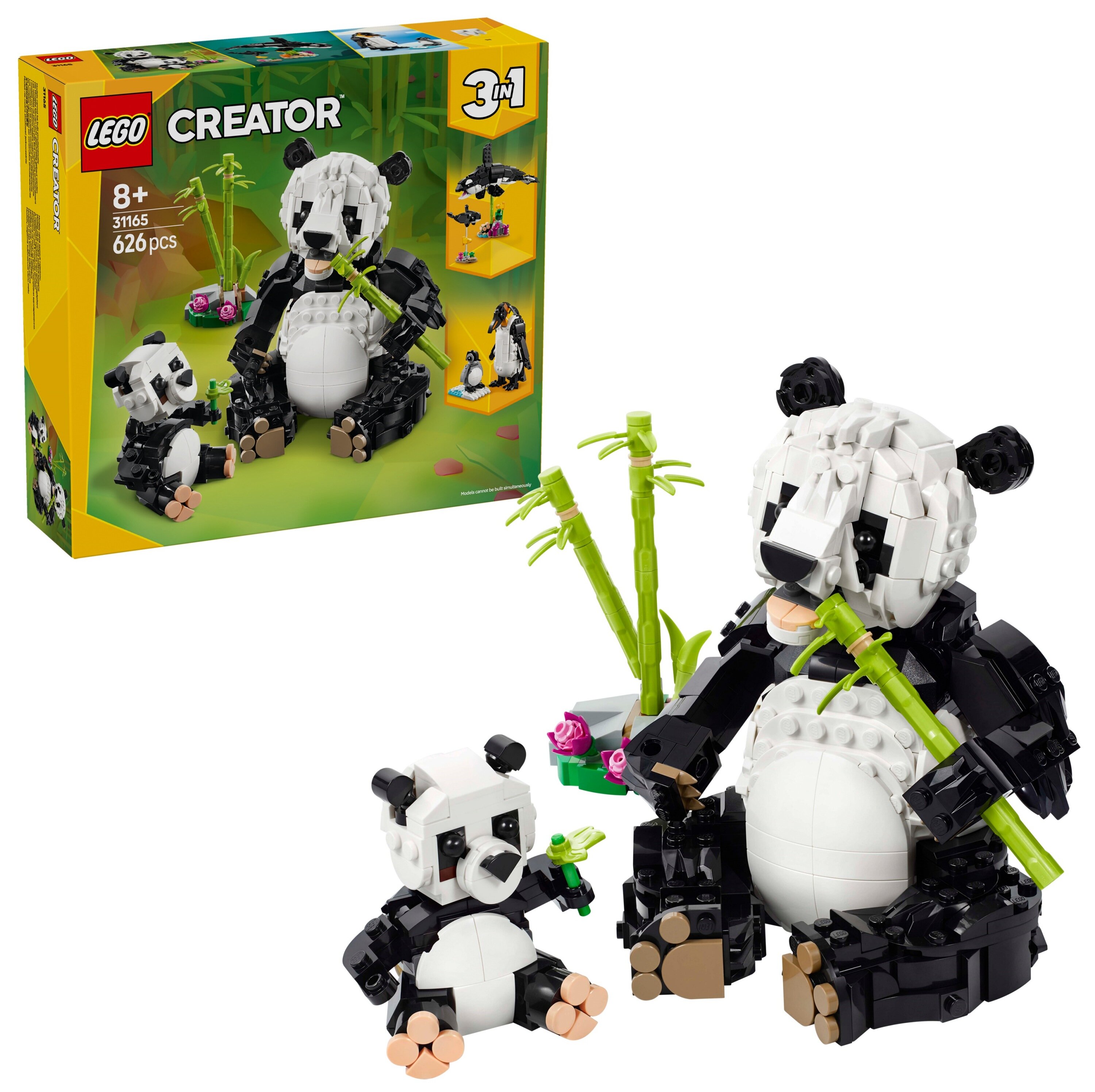 りり LEGO 31165 Creator 3w1 Dzikie zwierzęta rodzina pand cena, opinie