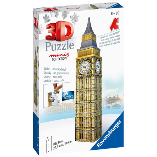 Puzzle 3D RAVENSBURGER Mini budowle Big Ben 11246 (60 elementów) cena,  opinie, dane techniczne | sklep internetowy Electro.pl