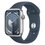 APPLE Watch 9 GPS + Cellular 45mm koperta z aluminium (srebrny) + pasek sportowy M/L (sztormowy błękit)