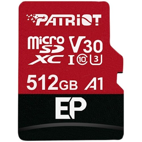 Karta pamięci PATRIOT microSDXC 512GB EP Pro + Adapter cena, opinie, dane  techniczne | sklep internetowy Electro.pl