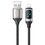 Kabel USB - Lightning USAMS SJ543USB02 z wyświetlaczem LCD 1.2m Srebrno-czarny