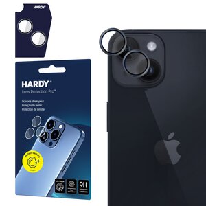 Szkło hartowane na obiektyw 3MK Hardy Lens Protection Pro do Apple iPhone 15/15 Plus Czarny