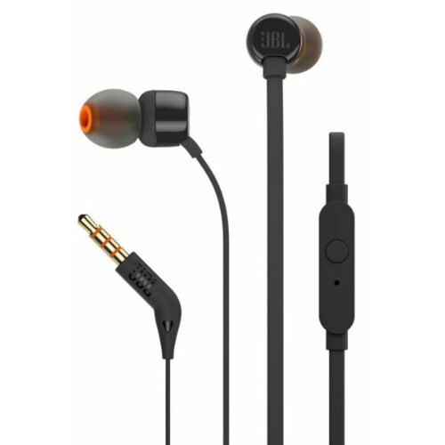 Słuchawki dokanałowe JBL T110 z mikrofonem Czarny cena, opinie, dane  techniczne | sklep internetowy Electro.pl