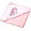 Ręcznik z kapturem BABYONO 346/01 100 x 100 cm Różowy