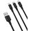 Kabel USB - Lightning/USB-C/microUSB XO 3w1 NB173 2,4A 1,2 m Czarny