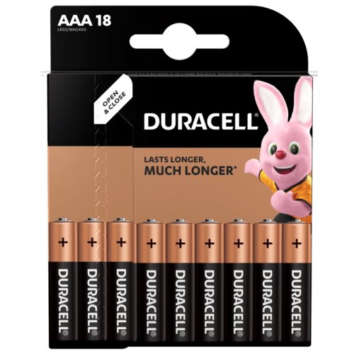 Baterie AAA LR3 DURACELL Basic (18 szt.) cena, opinie, dane techniczne |  sklep internetowy Electro.pl