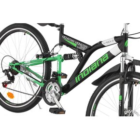 Rower młodzieżowy INDIANA X-Rock 1.6 26 cali dla chłopca Czarno-zielony cena,  opinie, dane techniczne | sklep internetowy Electro.pl