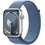 APPLE Watch 9 GPS 45mm koperta z aluminium (srebrny) + opaska sportowa (zimowy błękit)
