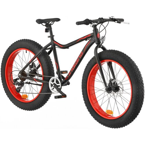Rower górski MTB INDIANA Fat Bike M18 24 cale męski Czarno-czerwony cena,  opinie, dane techniczne | sklep internetowy Electro.pl