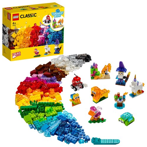 LEGO Classic Kreatywne przezroczyste klocki 11013 cena, opinie, dane  techniczne | sklep internetowy Electro.pl