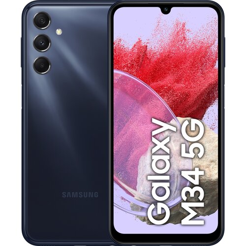 Smartfon SAMSUNG Galaxy M34 6/128GB 5G 6.5" 120Hz Granatowy SM-M346BDBFXEO  cena, opinie, dane techniczne | sklep internetowy Electro.pl