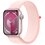 APPLE Watch 9 GPS 41mm koperta z aluminium (różowy) + opaska sportowa (różowa)