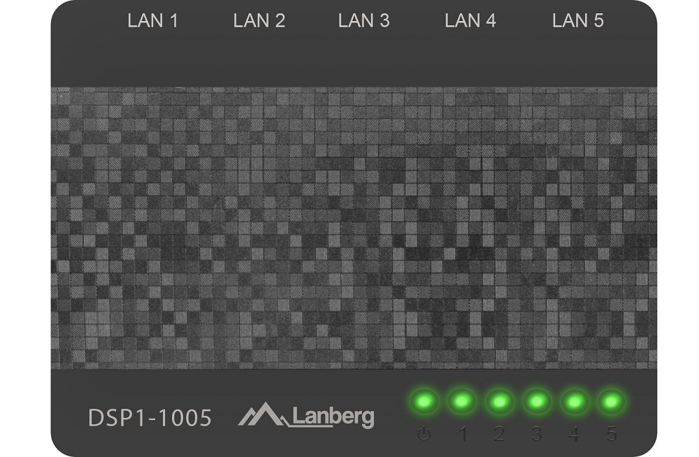 Switch LANBERG DSP1-1005 - wygląd ogólny kompaktowe gabaryty eleganckie wykończenie