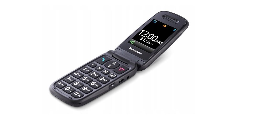 Telefon GSM PANASONIC KX-TU446EXB Szary widok ogólny skos
