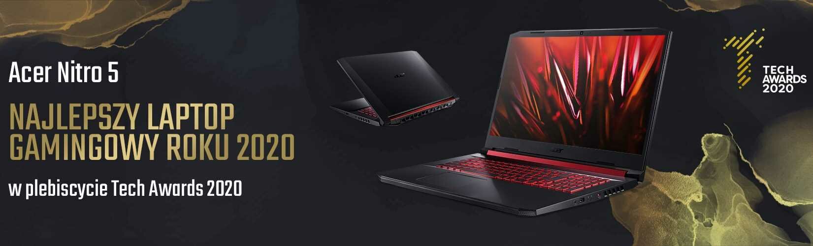 Laptop Acer Nitro 5 Tech Awards 2020 najlepszy laptop gamingowy 2020 roku 