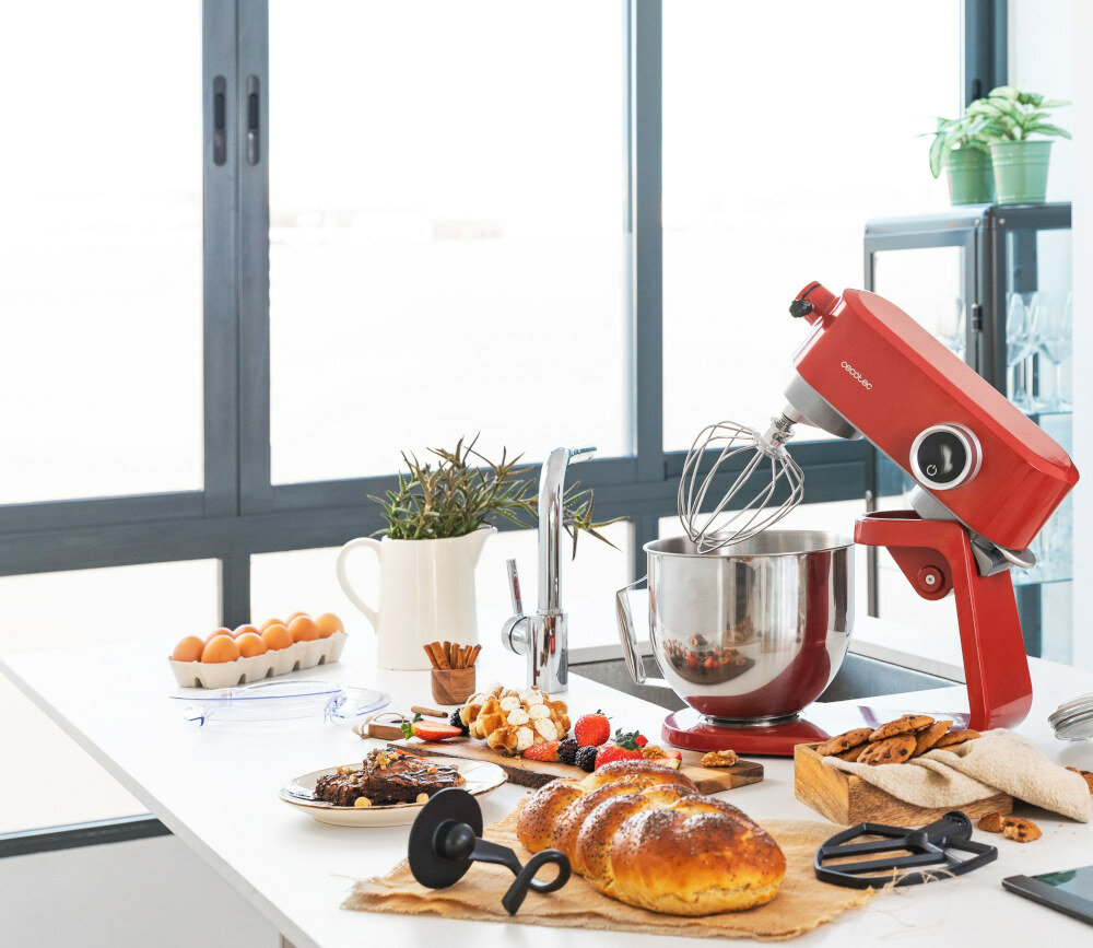 Robot kuchenny planetarny CECOTEC Twist&Fusion 4000 800W Czerwony cena,  opinie, dane techniczne | sklep internetowy Electro.pl