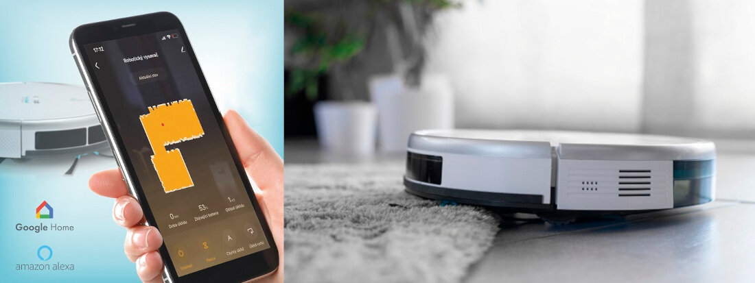 Robot sprzatajacy CONCEPT VR2020 sterowanie aplikacja Concept Home iOS i Androida Alexy Google Home