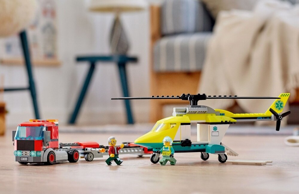LEGO City Laweta helikoptera ratunkowego 60343 Zabawki do zbudowania dla dzieci