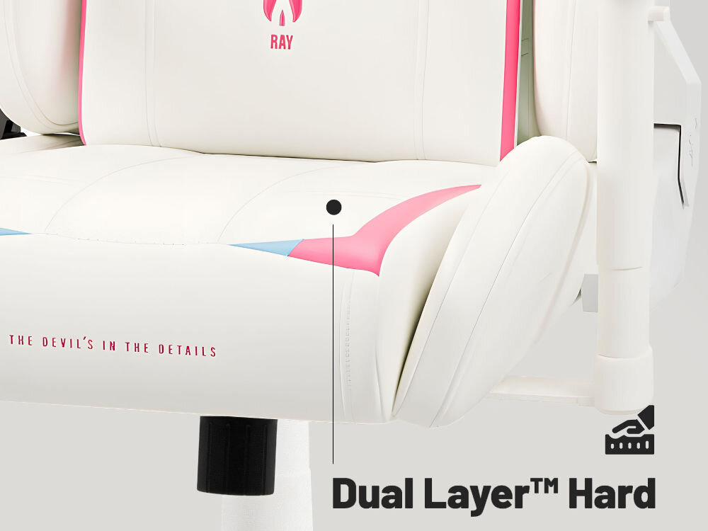 Fotel DIABLO CHAIRS X-Ray (L) Biało-różowy
