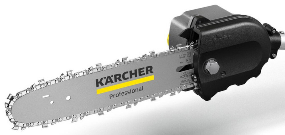 Piła do narzędzia wielofunkcyjnego KARCHER MT CS 250-36 1.042-512.0 zasilanie akumulatorowe bez ograniczen ruch kompatybilne z akumulatorem z serii KARCHER Battery Power 36 V imponujaca moc i wydajnosc predksc lancucha do 12 m/s