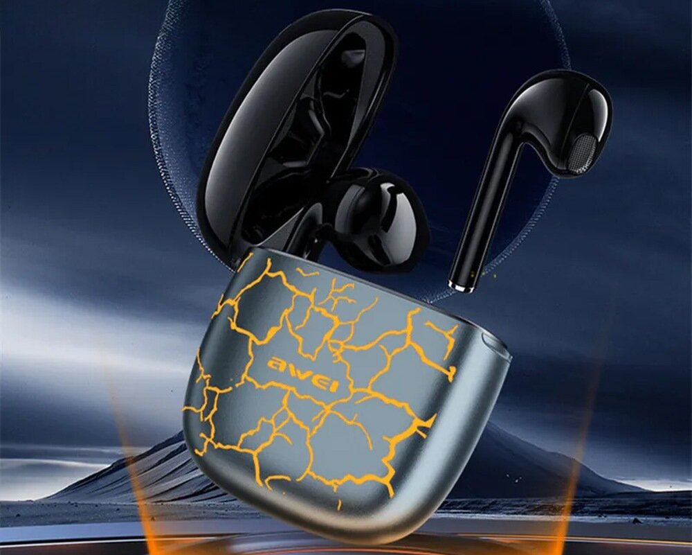 Słuchawki douszne AWEI T28 Pro TWS design komfort lekkość dźwięk jakość wrażenia słuchowe ergonomia lekkość sport aktywność podróże czas pracy działanie akumulator
