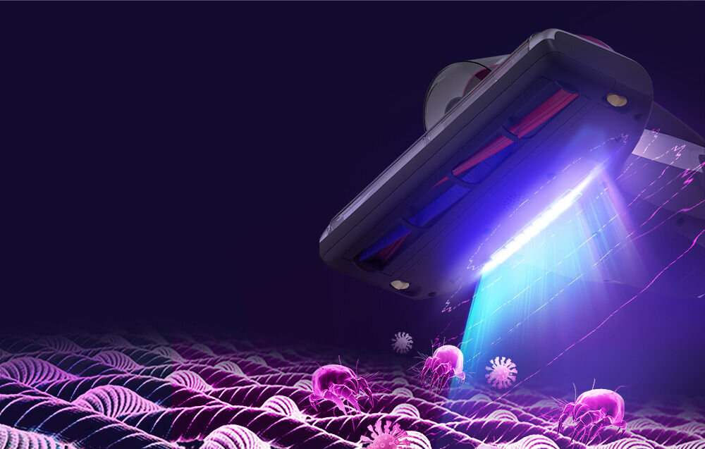 Odkurzacz ręczny JIMMY WB73 technologia ultrasoniczna światło LED UV zapobiega rozwojowi roztoczy  