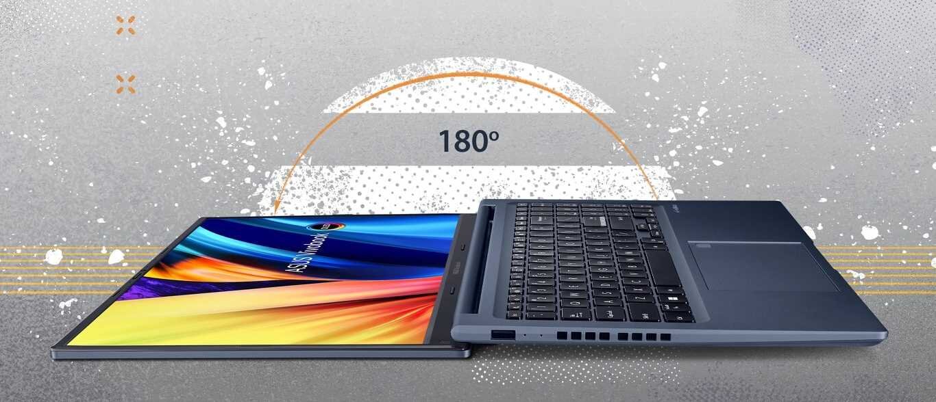 Laptop ASUS VivoBook 15X M1503 - Szeroko otwarta pokrywa 