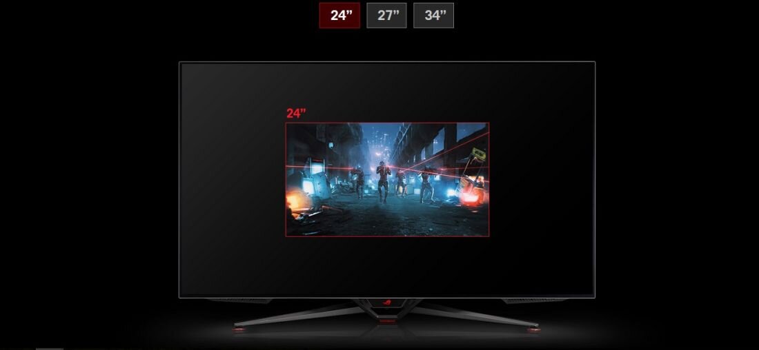 Monitor ASUS ROG Swift OLED PG48UQ - Funkcja zmiany    