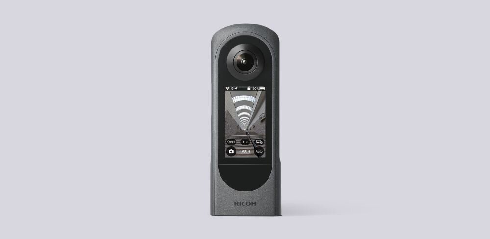 Kamera 360 RICOH Theta X   sport montaż nagrywanie stabilizacja montaż edycja filtry ostrość śledzenie tryby bateria akumulator zasilanie ładowanie rozdzielczość filmy obudowa odporność wielkość łączność sterowanie 