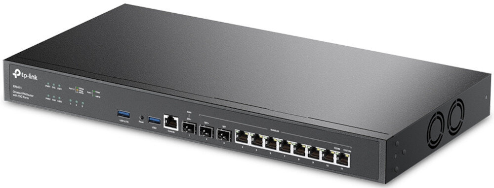 Router TP-LINK Omada ER8411 firewallem filtrowaniu adresów IP, MAC i URL VLAN podział sieci na segmenty