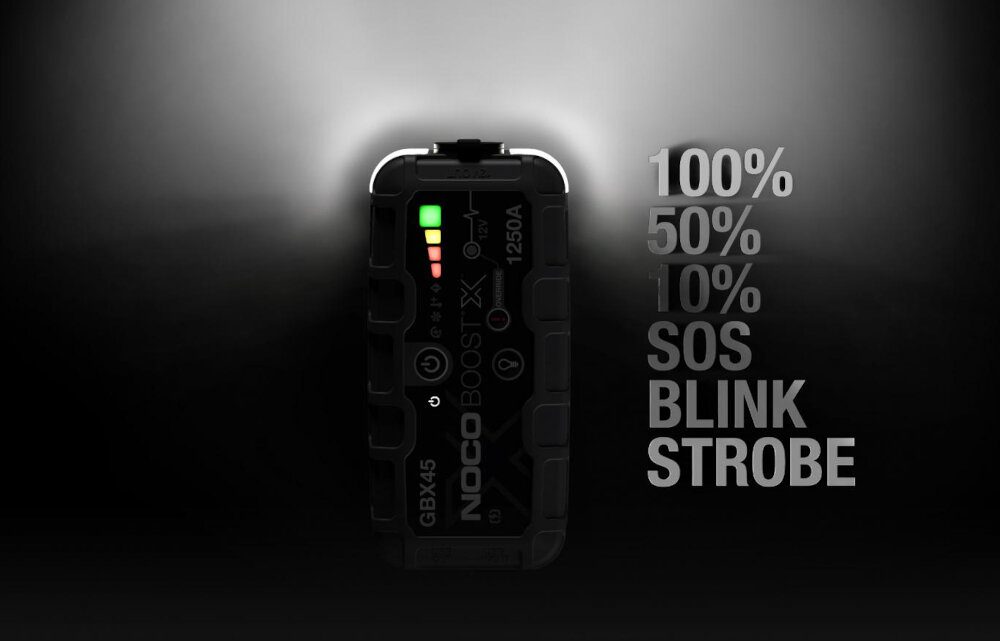 Urządzenie rozruchowe NOCO Boost X GBX45 latarka sygnal SOS swiatlo LED