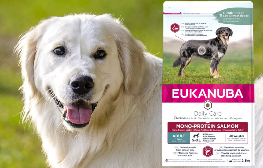Karma dla psa EUKANUBA Adult Mono-Protein Łosoś 2,3 kg dawkowanie analiza sklad