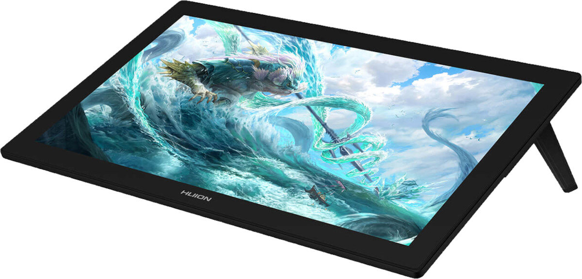 Tablet graficzny HUION Kamvas Pro 24 4K ekran odblaski szkło wygoda 