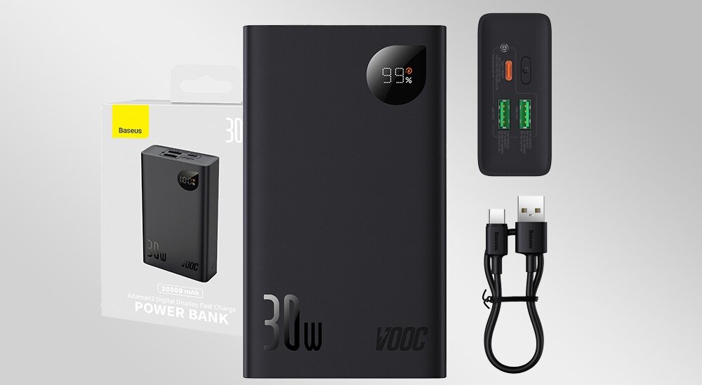 Powerbank BASEUS Adaman 2 20000mAh 30W  Urządzenia moc ładowanie wymiary bateria pojemność bezpieczeństwo lekkość wygoda