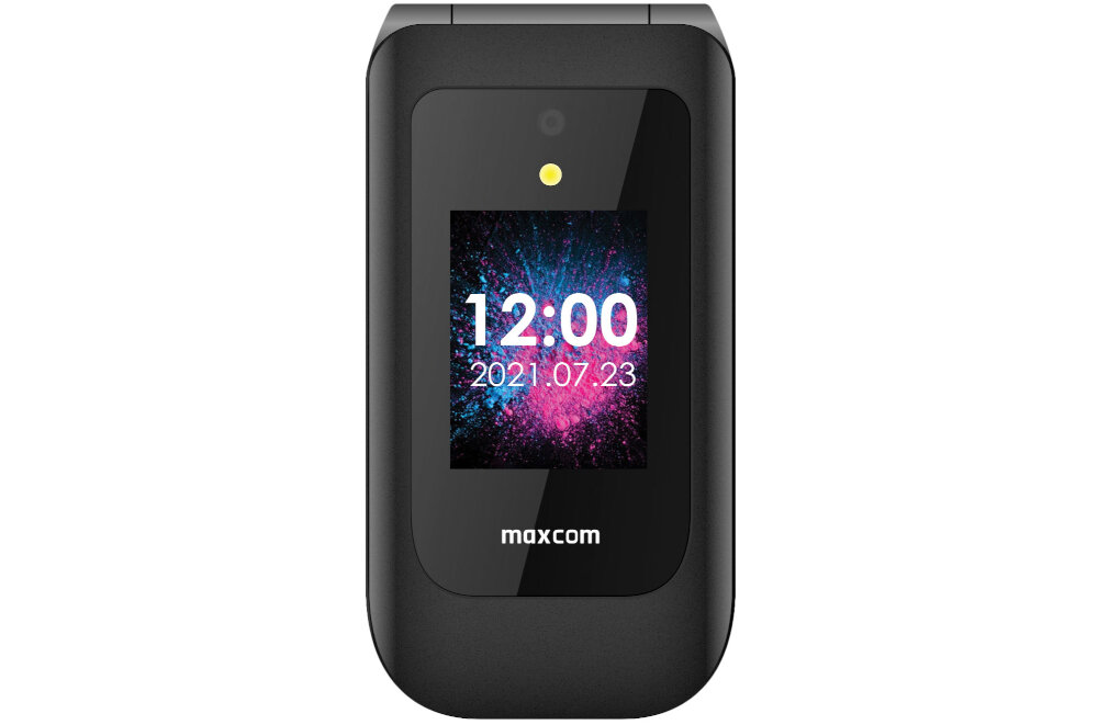 Telefon MAXCOM Comfort MM827 Czarny zgrabna klapka dlon kieszen saszetka urzadzenie