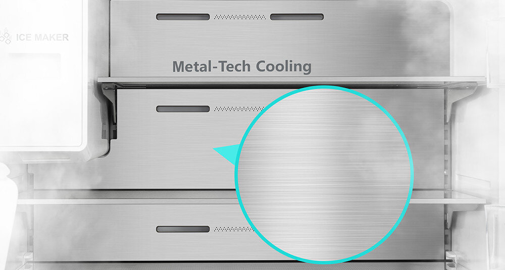 LODÓWKA HISENSE RQ563N4GB1 ściana metal Cooling metalowe wykończenie