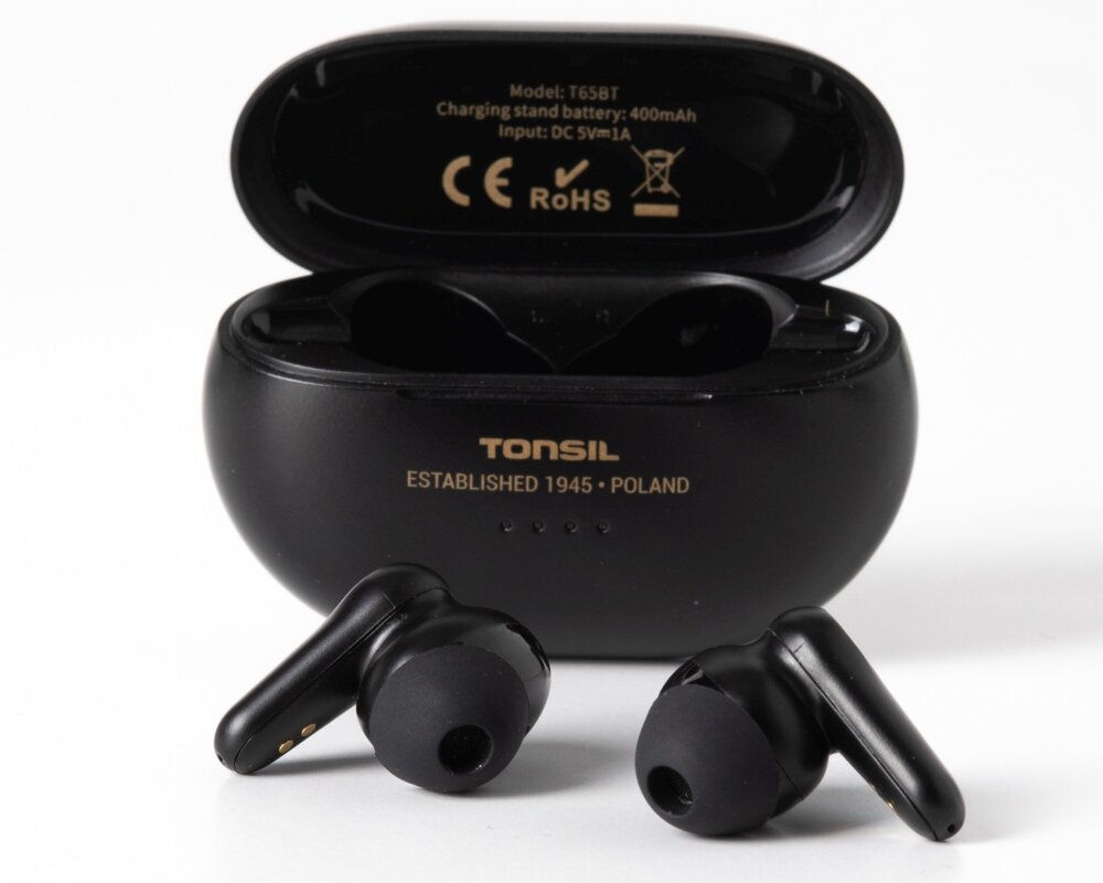 Słuchawki dokanałowe TONSIL T65BT bluetooth anc wygoda komfort czas pracy