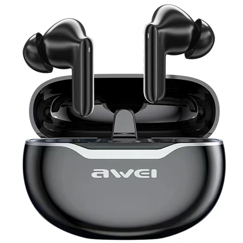 Słuchawki douszne AWEI T50 Pro Czarny design komfort lekkość dźwięk jakość wrażenia słuchowe ergonomia lekkość sport aktywność podróże czas pracy działanie akumulator