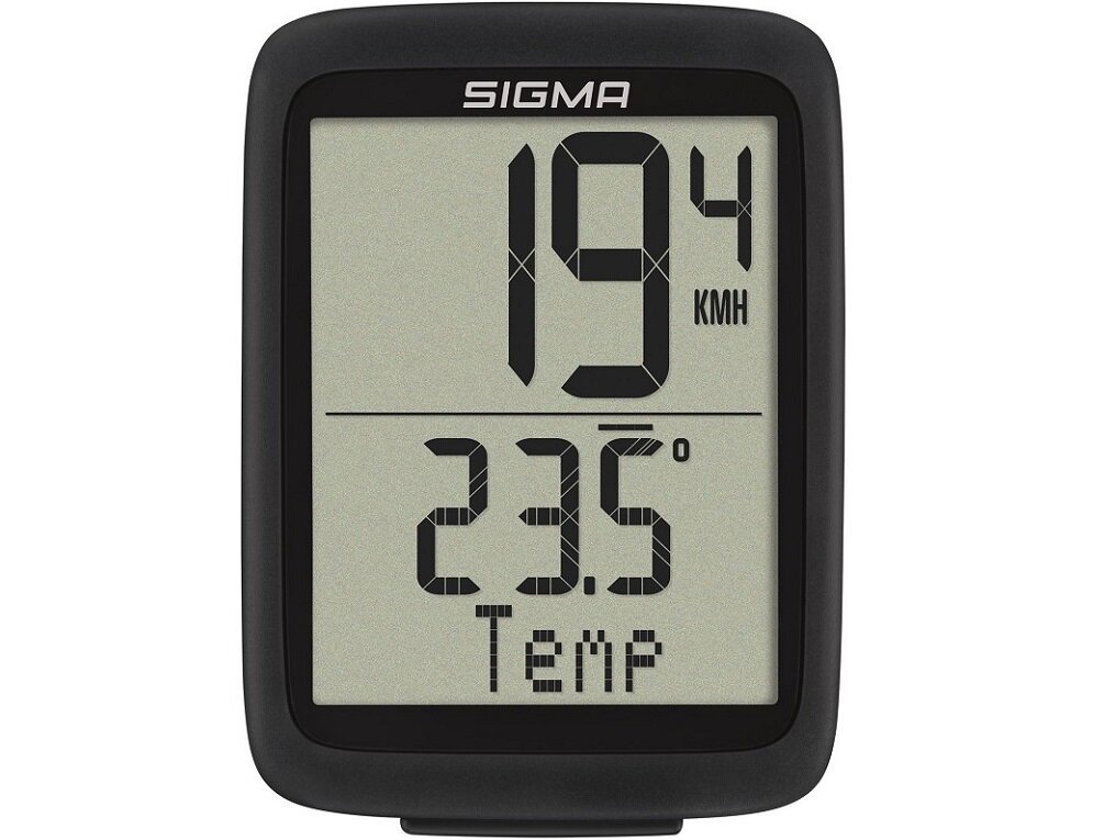 Licznik rowerowy SIGMA BC 10.0 WL ATS Kompaktowy ergonomiczny funkcjonalny rowerzyści rower trening Wyświetlacz Funkcje pomiarowe