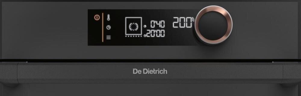 DE DIETRICH DOP7350A piekarnik intuicyjny panel sterowanie gourmet wyświetlacz led tryb działanie półka wzrost temperatura pieczenie zegar waga minutnik blokada polecenia przepisy czyszczenie drzwi zakończenie