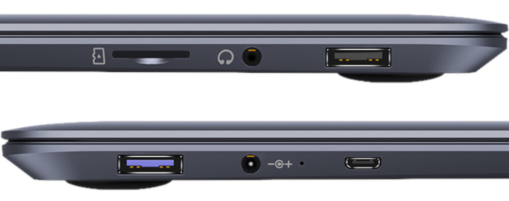 Laptop CHUWI HeroBook Pro 14.1 IPS Celeron N4020 8GB RAM 256GB SSD Windows 11 Home porty złącza podłączenie