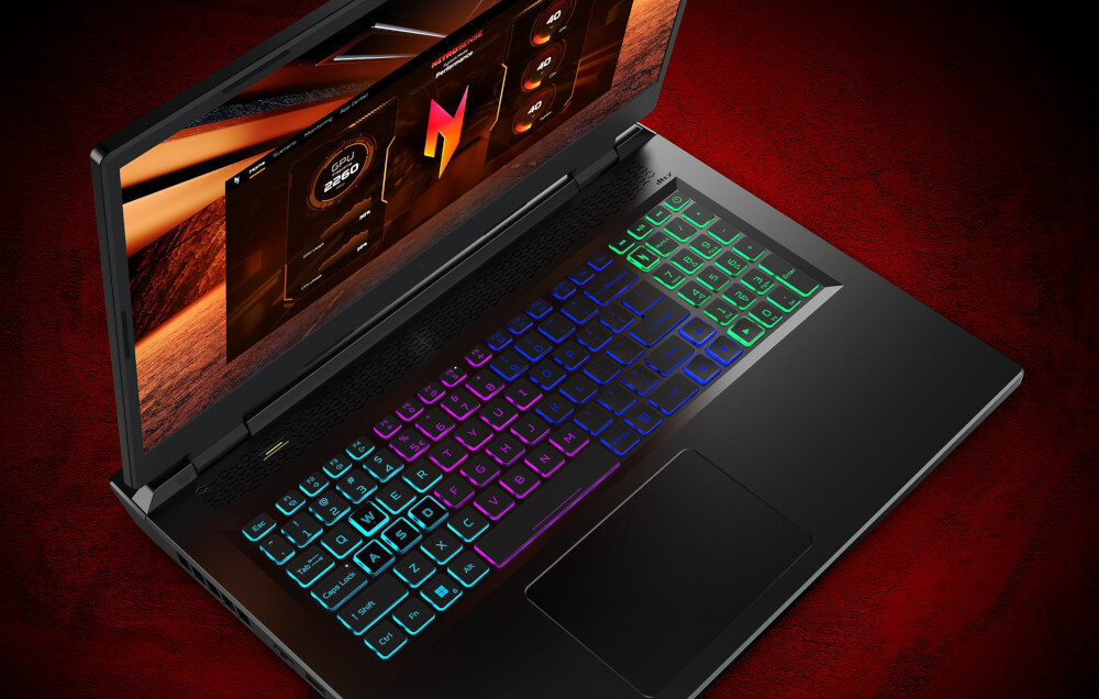 Laptop ACER Nitro AN17-51-73C3 podświetlenie RGB klawiatura ustawienia klawisz