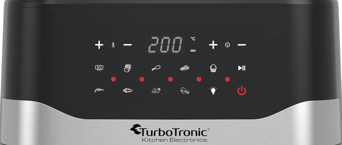 Frytkownica beztluszczowa TURBOTRONIC TT-AF7W Air Fryer cyfrowy wyswietlacz temperatura regulacja zakres