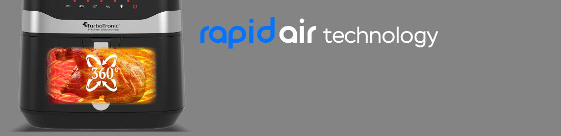 Frytkownica beztluszczowa TURBOTRONIC TT-AF7W Air Fryer Technologia smazenia Rapid Air 360°