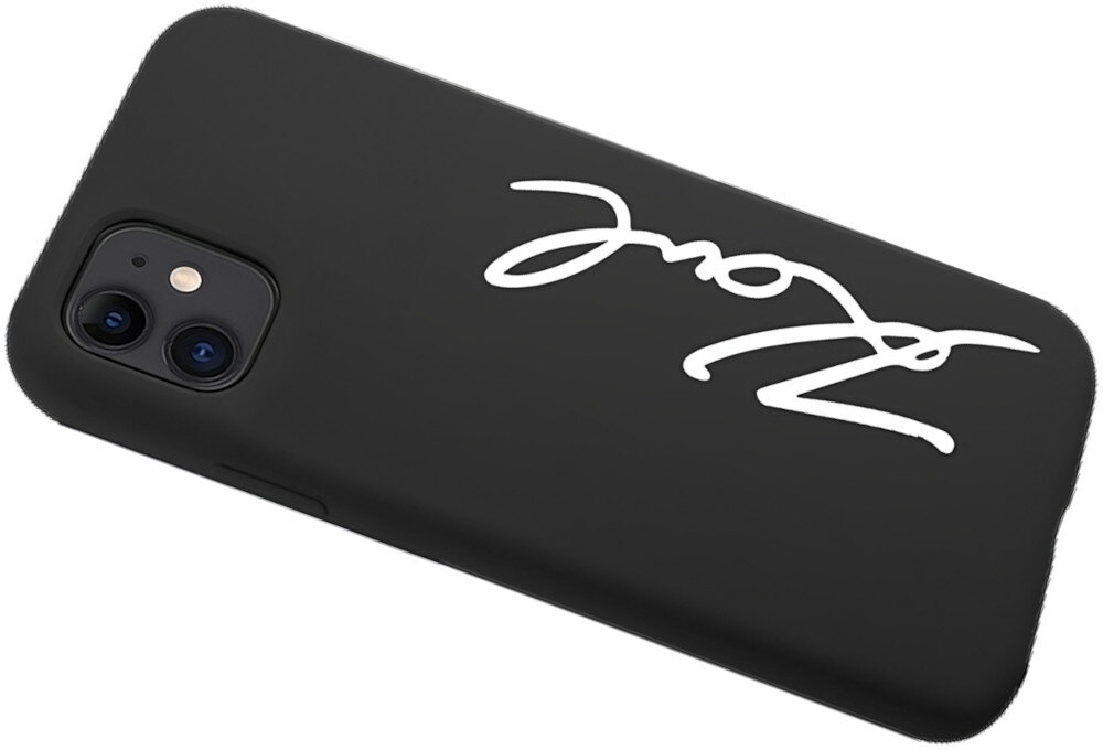 Etui KARL LAGERFELD Silicone Signature do Apple iPhone 11/Xr Czarny wygląd zastosowanie styl marka
