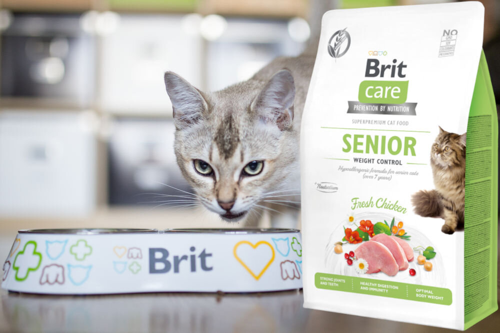 Karma dla kota BRIT CARE Senior Weight Control Świeży Kurczak 2 kg witaminy zdrowie