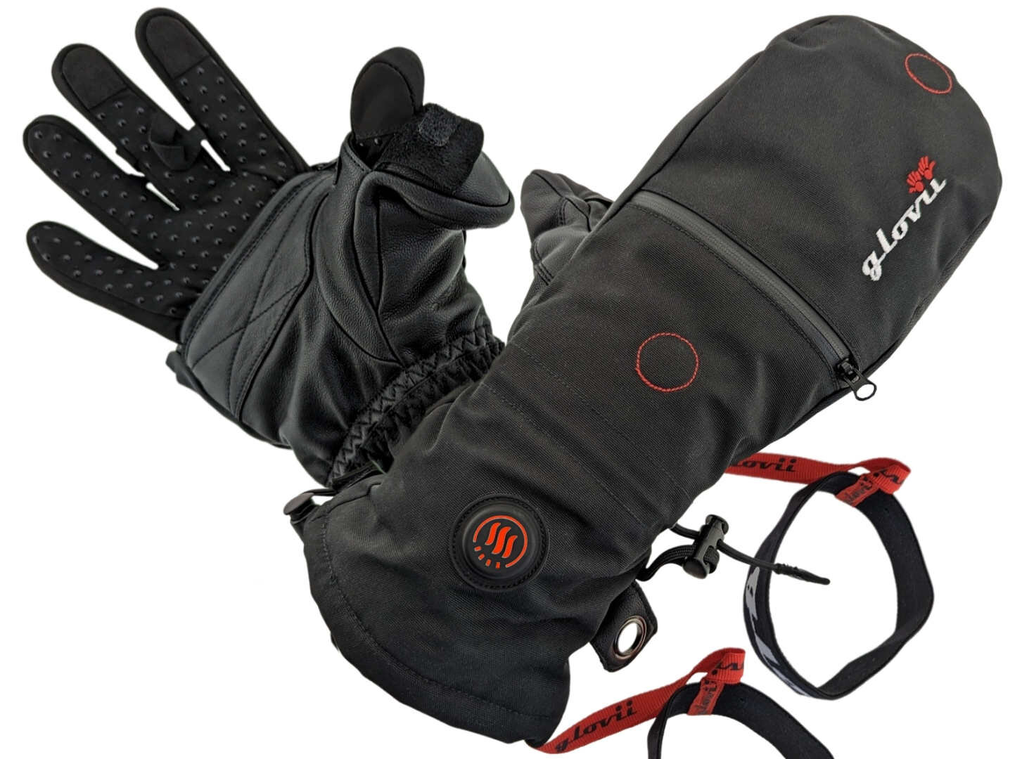 Podgrzewane rękawiczki GLOVII GS21 (rozmiar S) Czarny Komfort termiczny wlokna weglowe