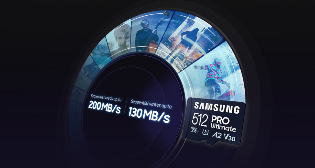 Karta pamięci SAMSUNG Pro Ultimate microSDXC 512GB + Czytnik szybkość zapisy odczytu klasa
