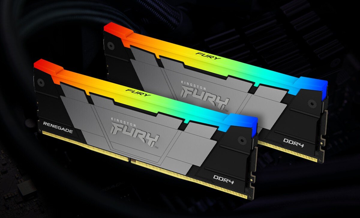 Pamięć RAM KINGSTON FURY Renegade Black RGB 64GB 3600MHz podświetlenie efekty kolory
